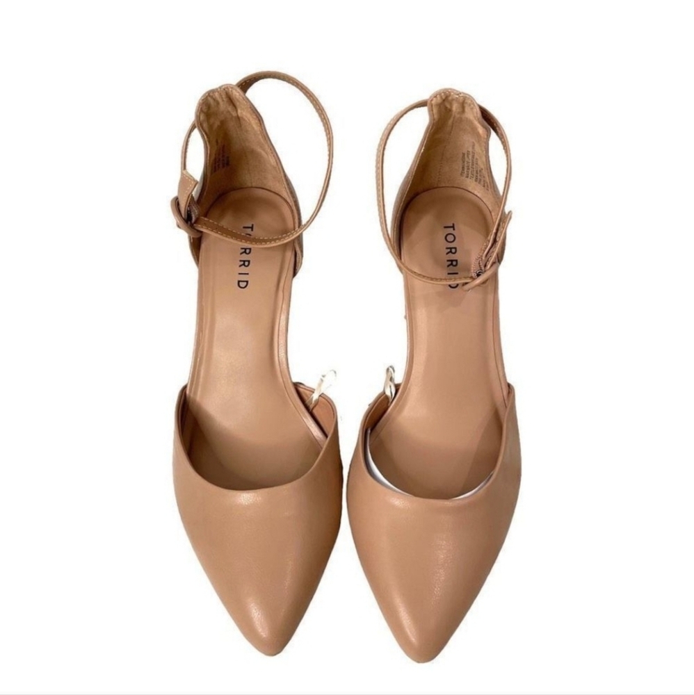 New Torrid Lucite Closed Toe ombre Heels Size 9.5‎ WW beige nude